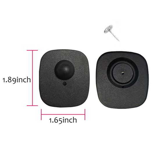 1000pcs Clothes Security Tags,Retail Anti-Theft Tag Compatible with RF 8.2MHz Alarm System,Mini Square EAS Hard Tag with 1000 Pins for Clothing Store Supermarket