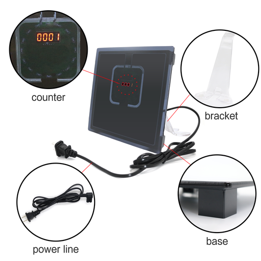 8.2MHz RF Soft Tag Decoder for EAS Retail Anti-Theft Detection System, Black