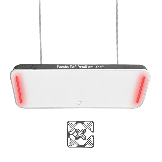 Retail Anti-Theft Equipment Sensor, 860~960MHz RFID Security Checkpoint LED Alarm Buzzer, RFID Tag Detector for Clothing Stores Malls Jewelry Shops