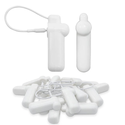 8.2MHz RF Lanyard Security Tags, White, 100 Pack