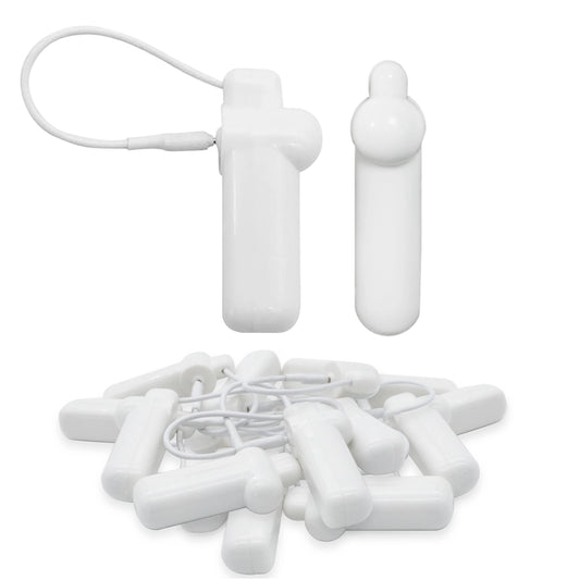 58kHz AM Lanyard Security Tags, White, 100 Pack