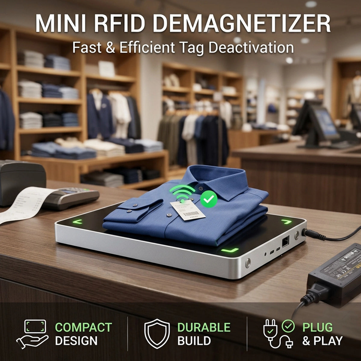 Mini UHF RFID Reader Writer, ISO18000-6C – product view 2