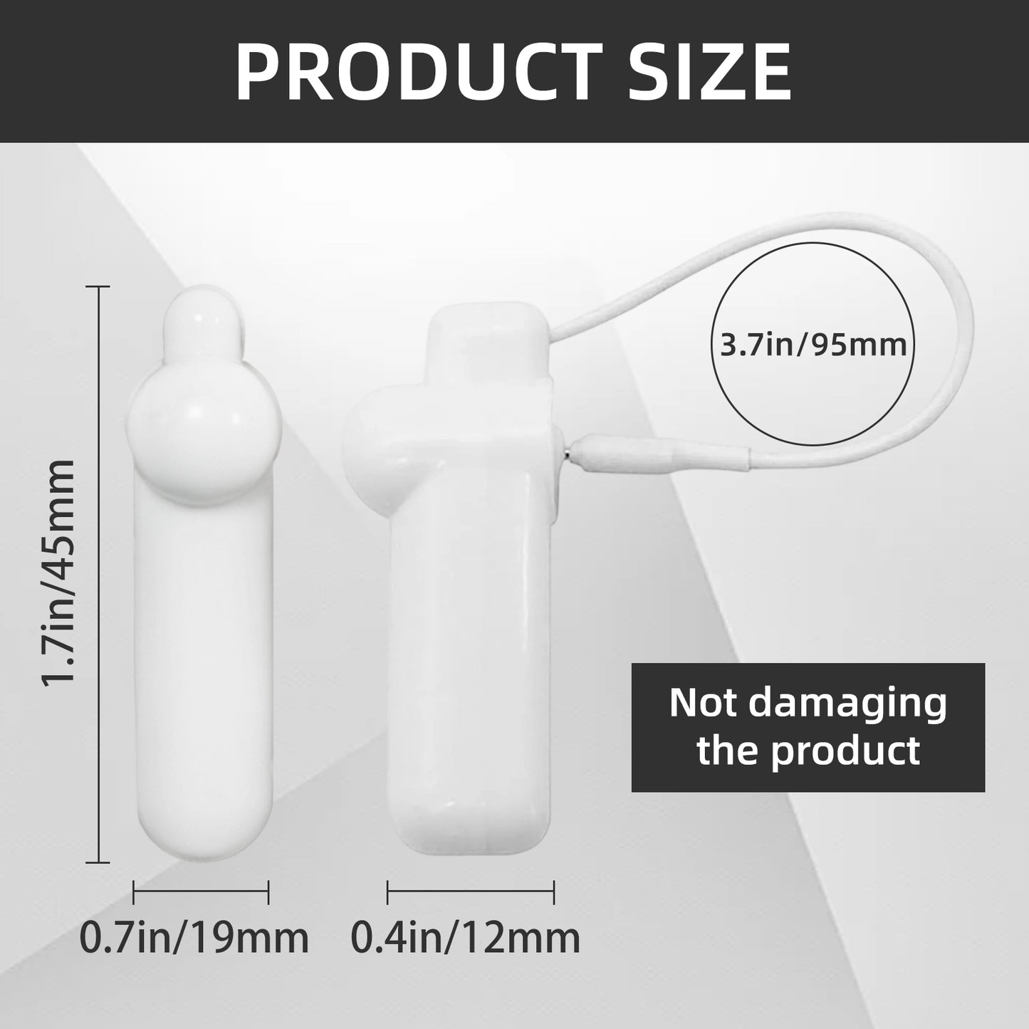 1000Pcs Security Tag with Lanyard for 58khz Security System