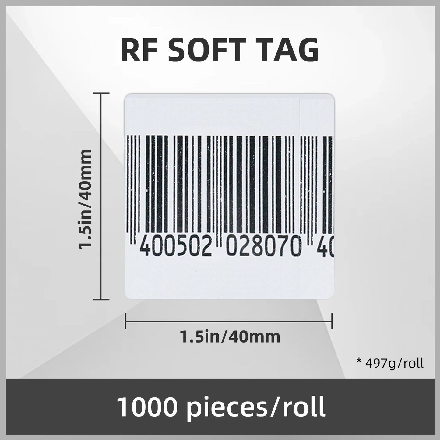 1000 Pcs Anti-Theft Soft Labels 8.2MHz Radio Frequency Anti-Theft Labels