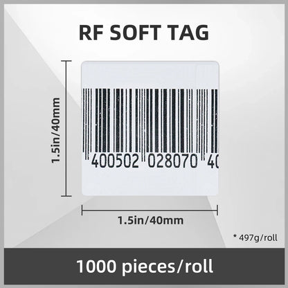 1000 Pcs Anti-Theft Soft Labels 8.2MHz Radio Frequency Anti-Theft Labels