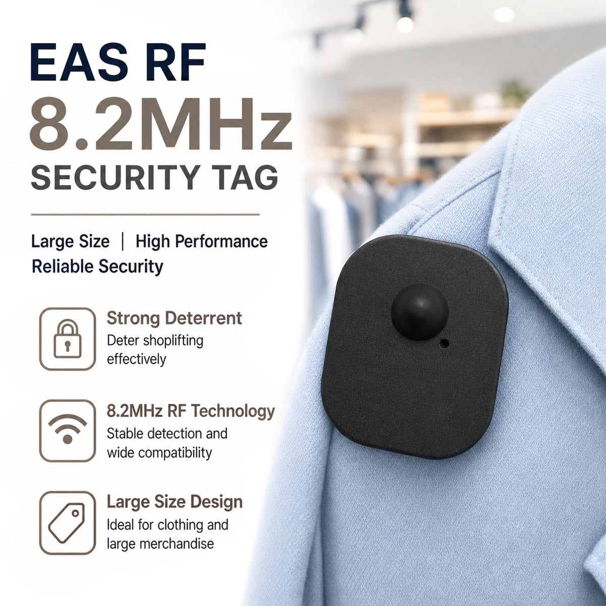 Large Format 8.2 MHz RF Anti-Theft Labels