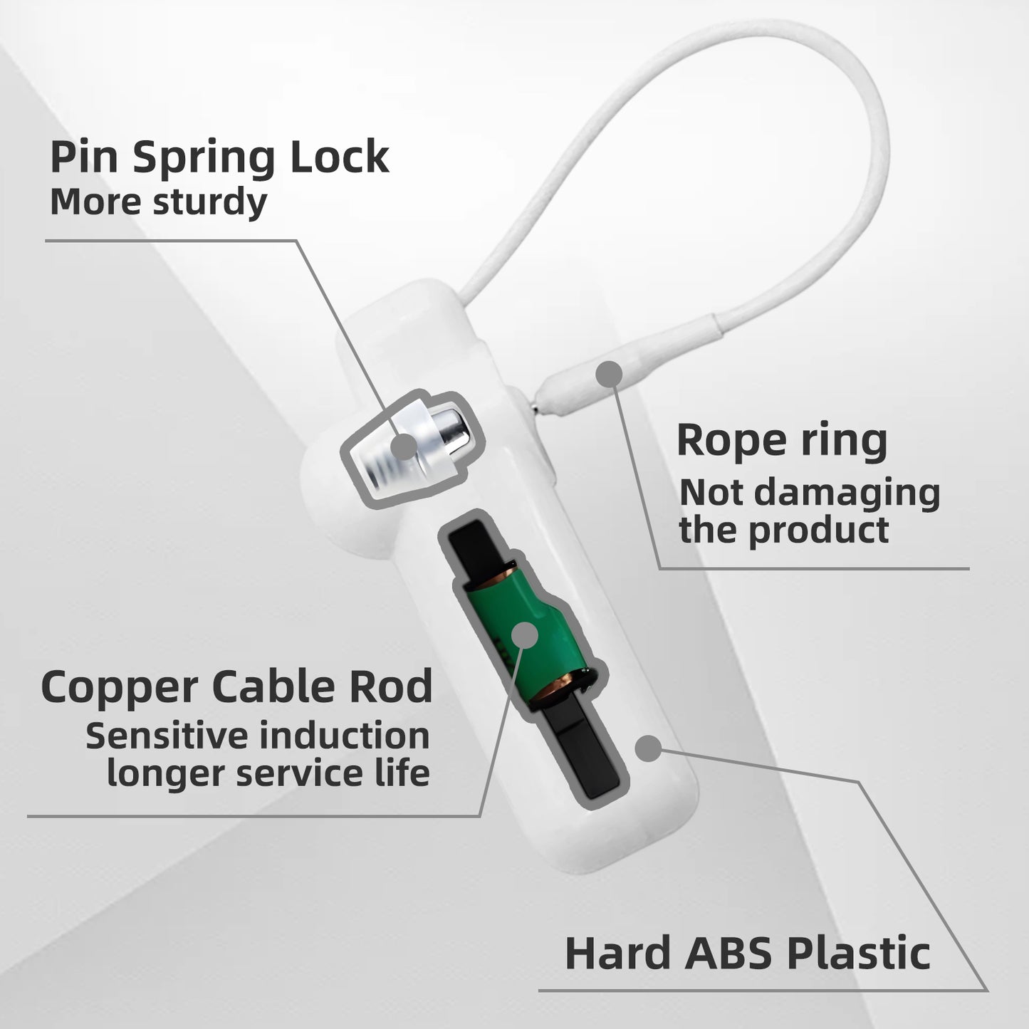 1000Pcs Security Tag with Lanyard for 58khz Security System