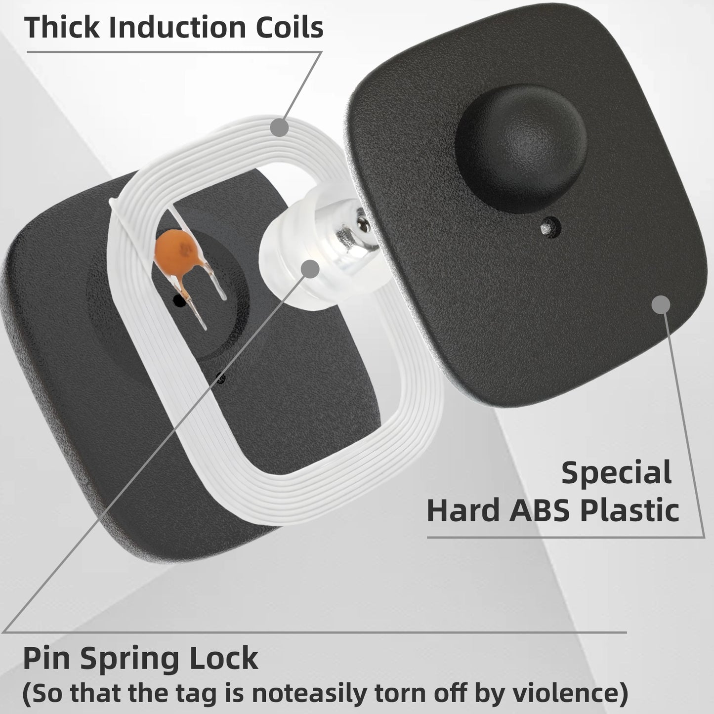 8.2MHz RF EAS Hard Security Tags 1000 Pieces Anti-Shoplifting Tag For Retail Store