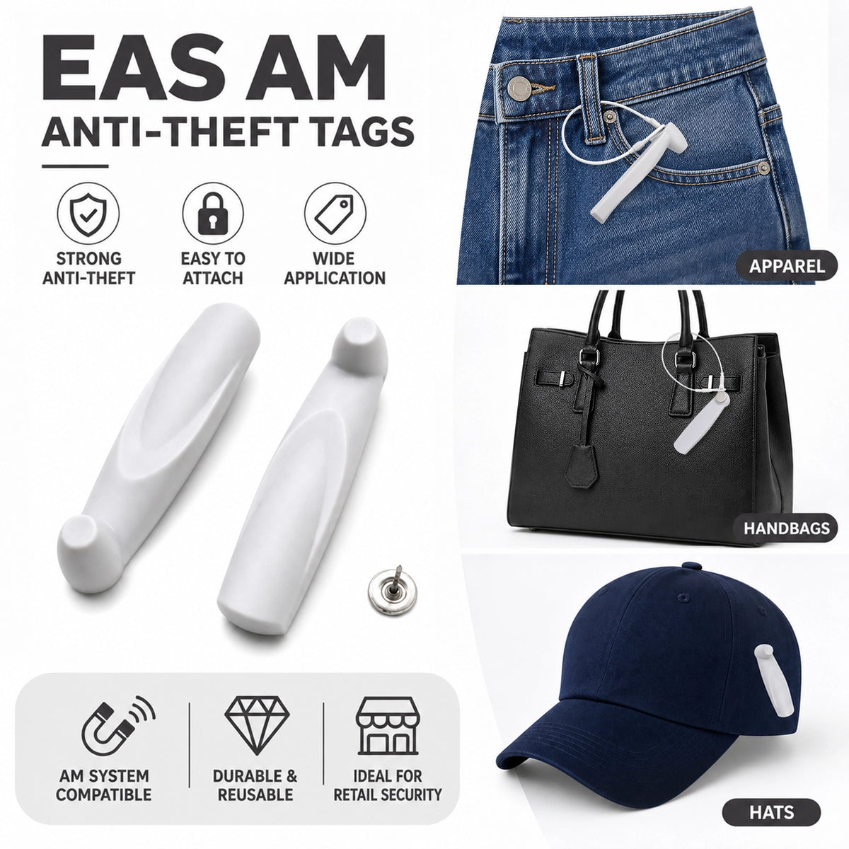 Anti-Theft Labels AM 58 kHz Hammer 73 mm