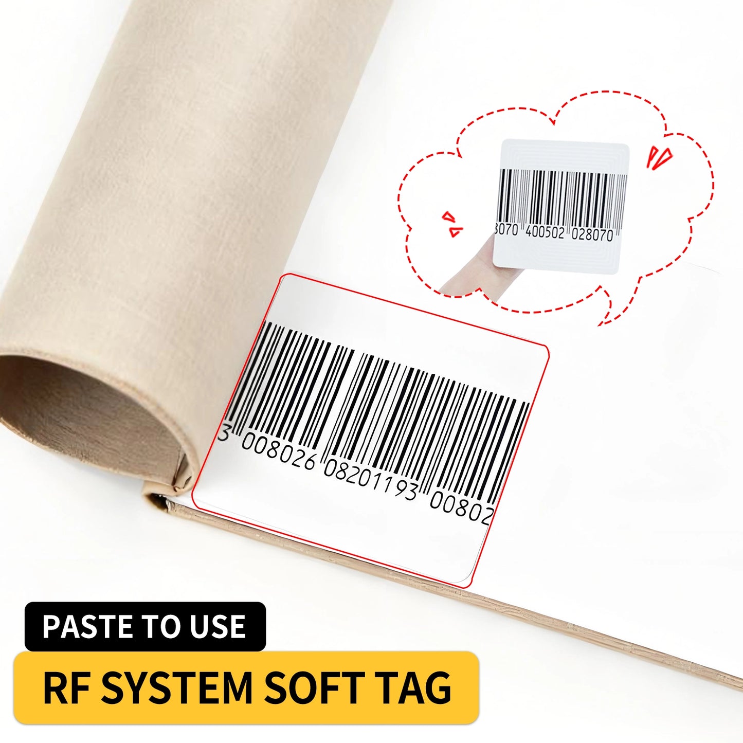 1000 Pcs Anti-Theft Soft Labels 8.2MHz Radio Frequency Anti-Theft Labels
