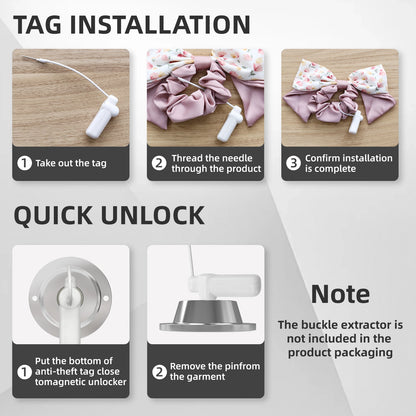 58kHz AM Lanyard Security Tags, White, 100 Pack – product view 4