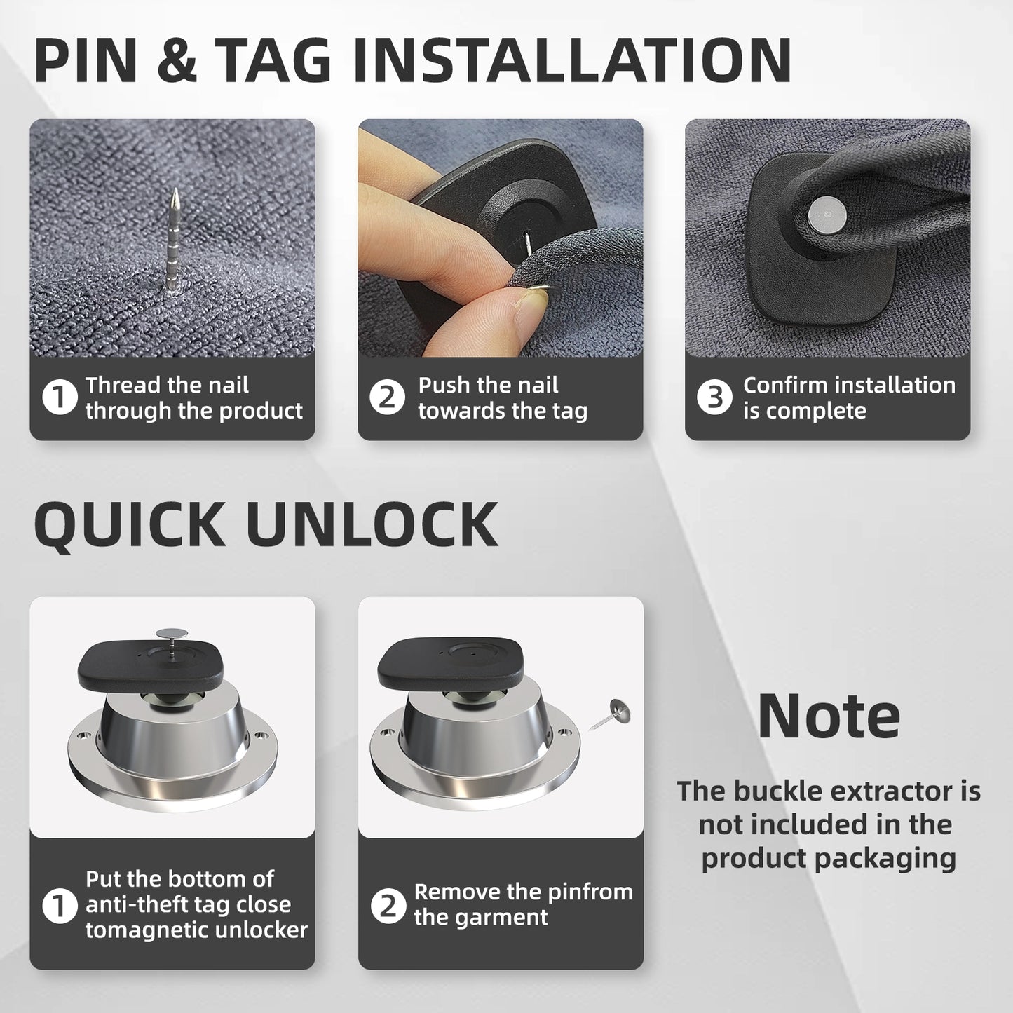 8.2MHz RF EAS Hard Security Tags 1000 Pieces Anti-Shoplifting Tag For Retail Store