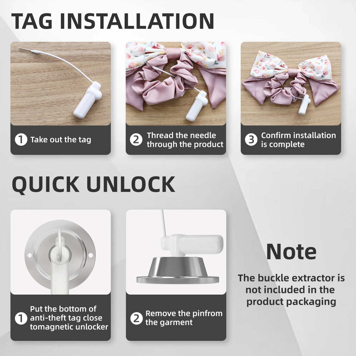 8.2MHz RF Lanyard Security Tags, White, 100 Pack – product view 4
