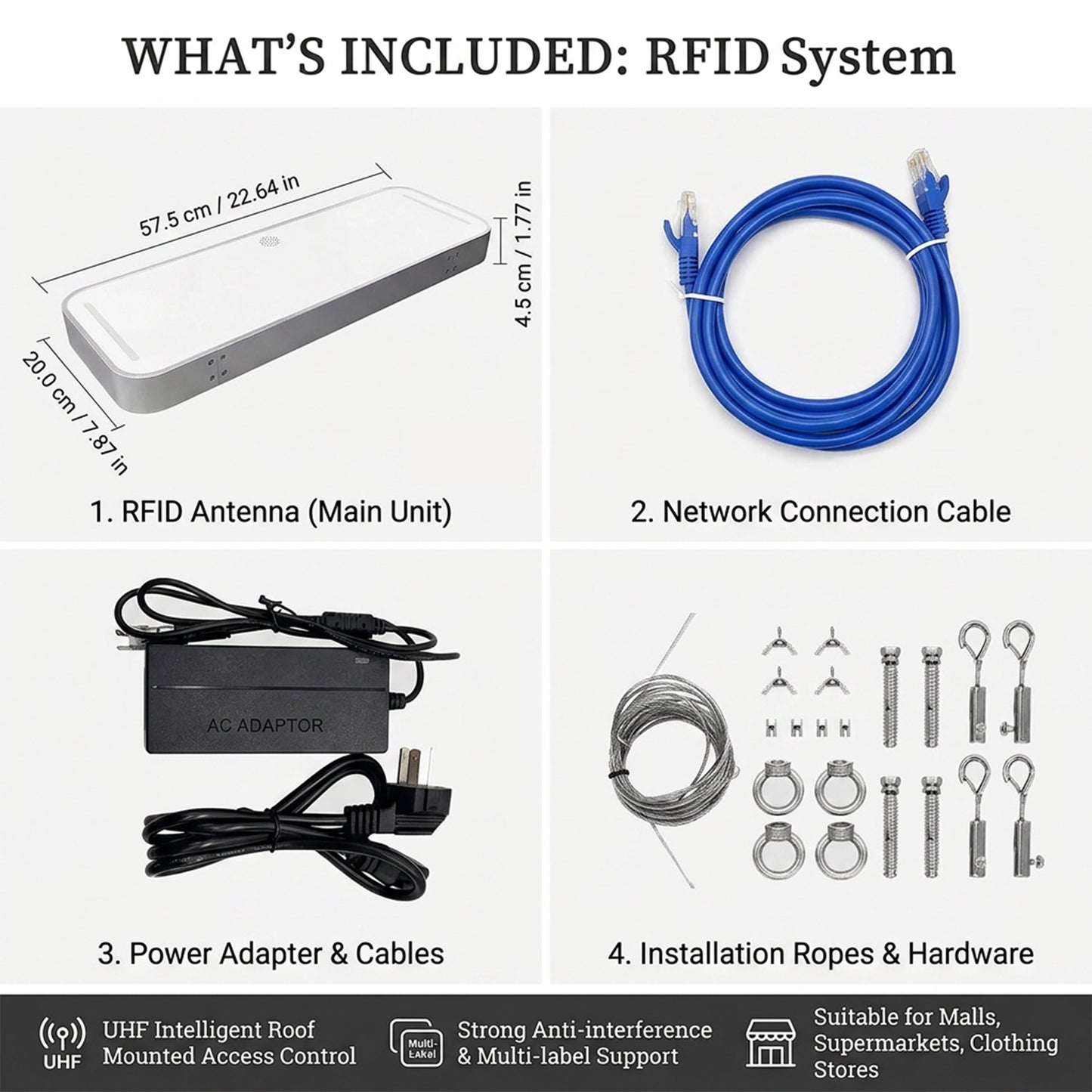 RFID 860~960MHz Alarm Detector for Clothing & Jewelry Shop