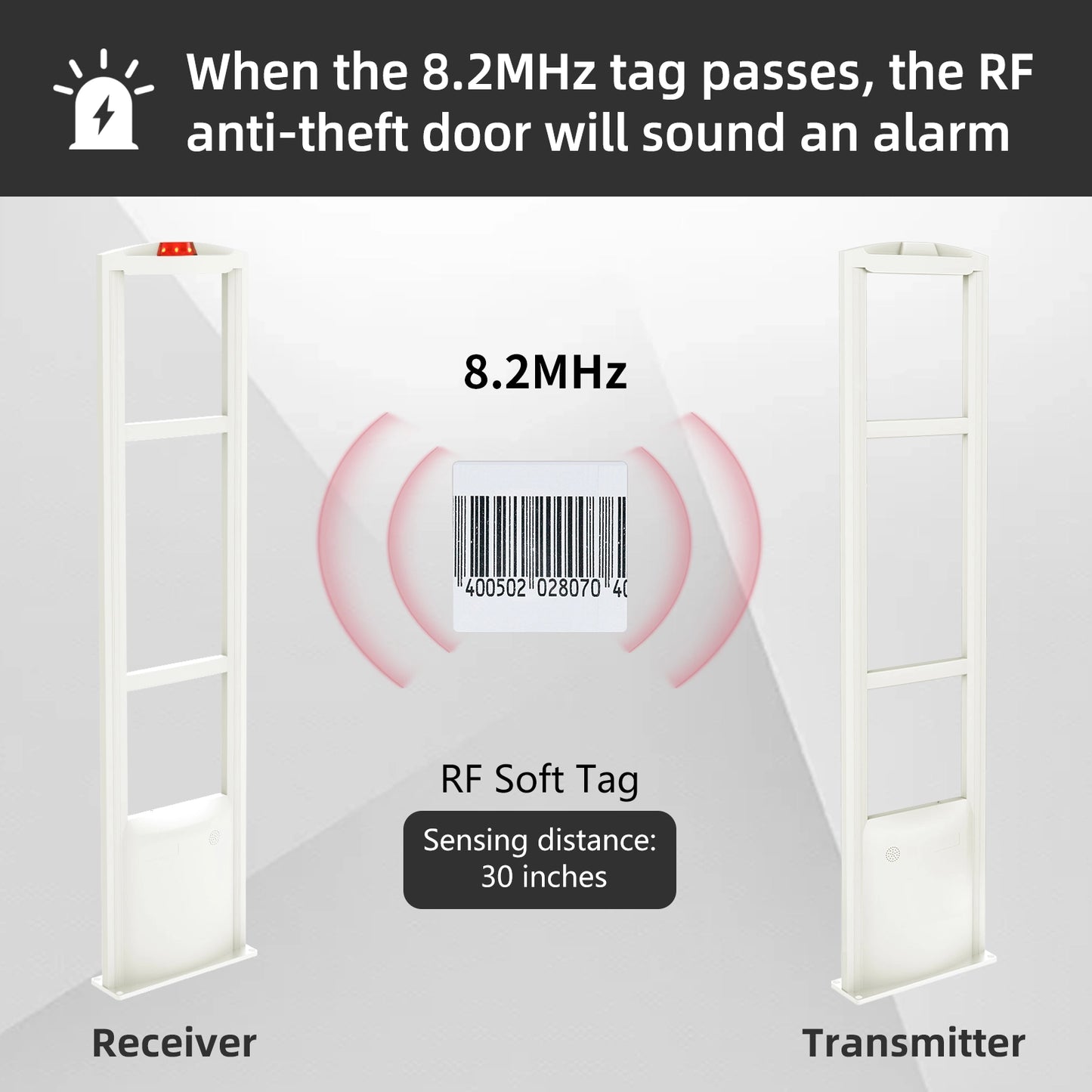 1000 Pcs Anti-Theft Soft Labels 8.2MHz Radio Frequency Anti-Theft Labels