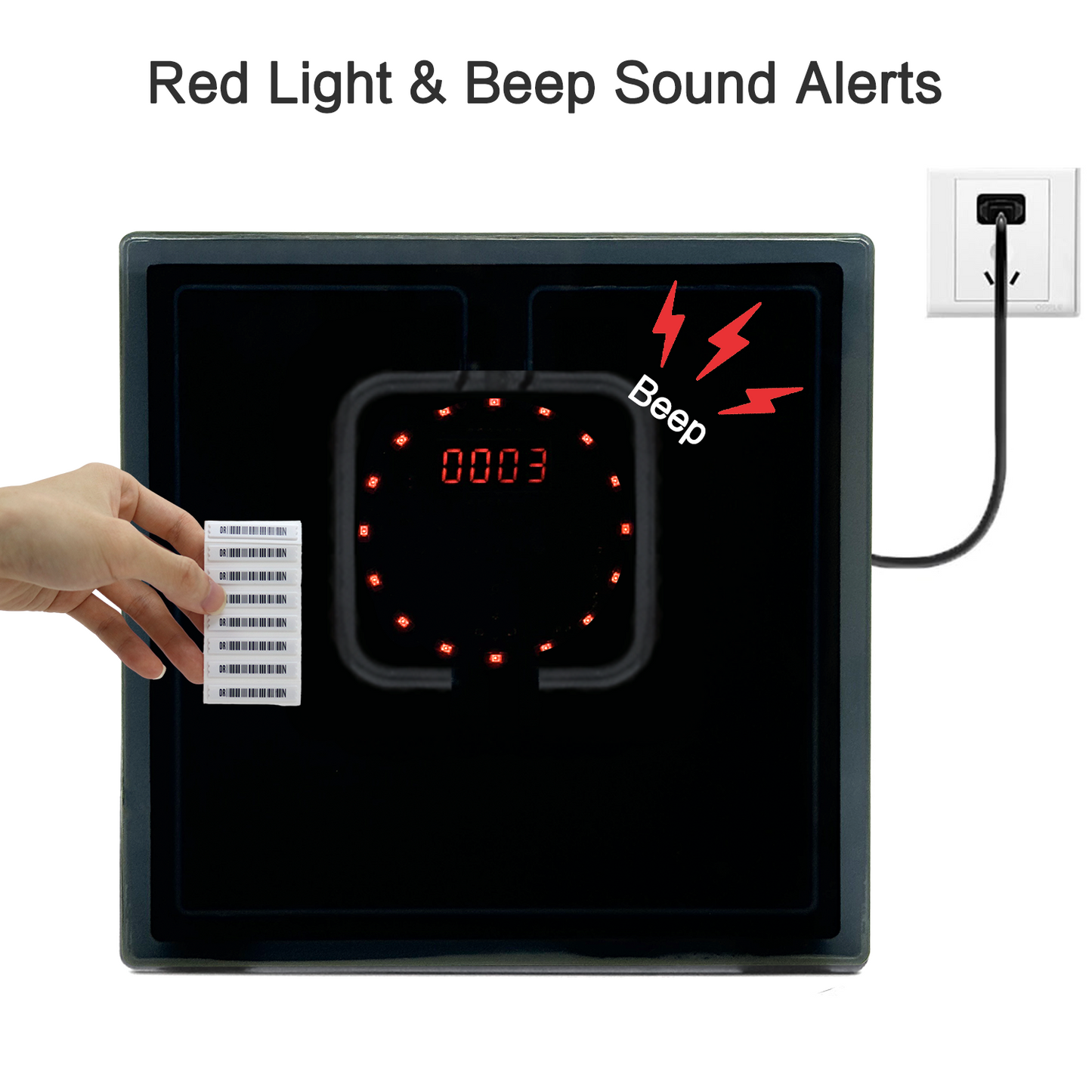 8.2MHz RF Soft Tag Decoder for EAS Retail Anti-Theft Detection System, Black