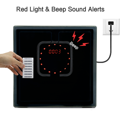 8.2MHz RF Soft Tag Decoder for EAS Retail Anti-Theft Detection System, Black