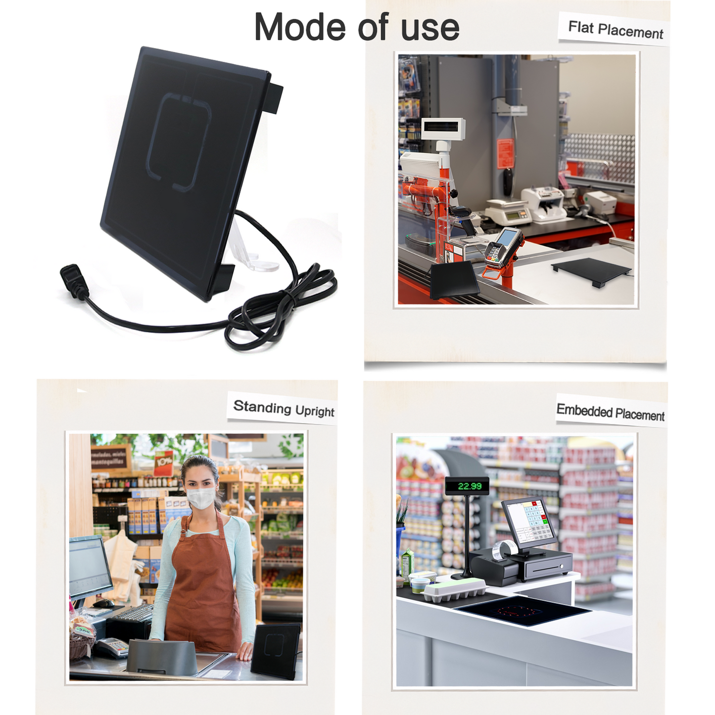 8.2MHz RF Soft Tag Decoder for EAS Retail Anti-Theft Detection System, Black