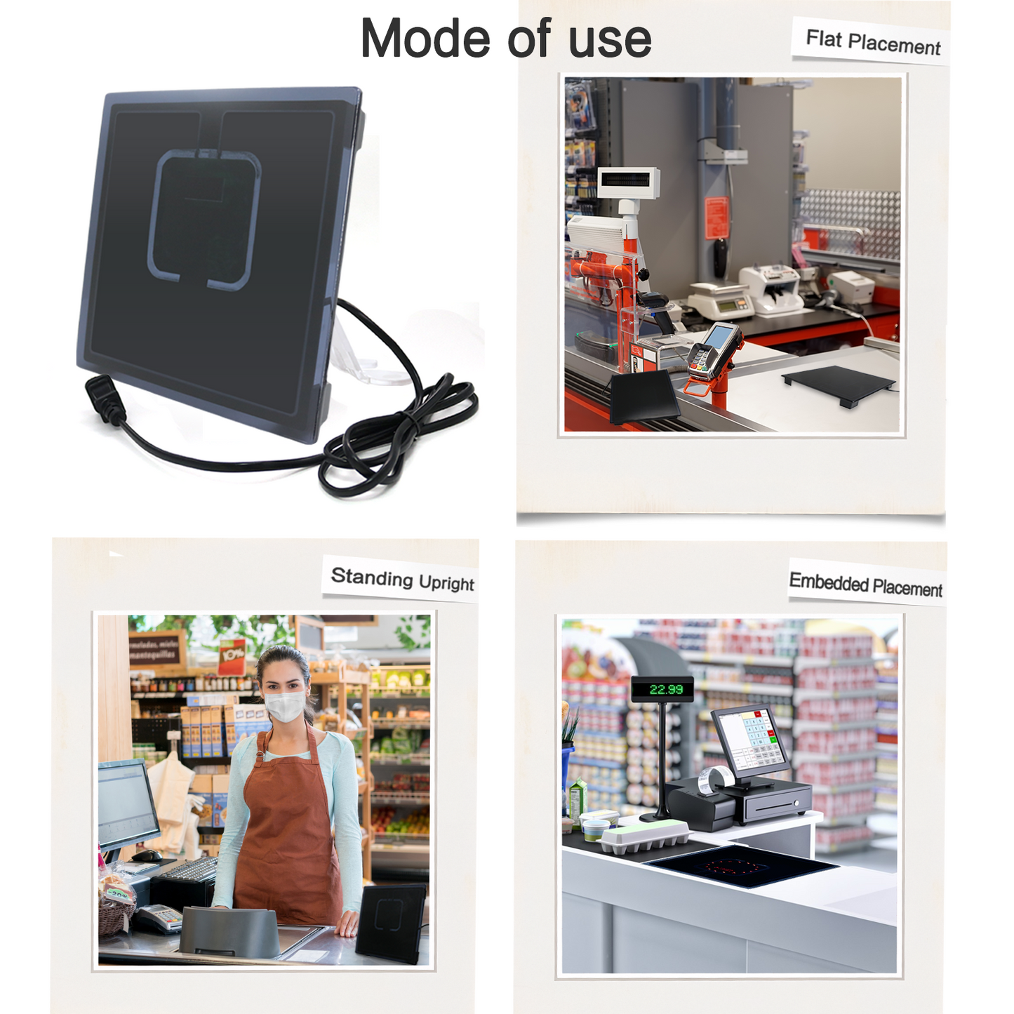 8.2MHz RF Soft Tag Decoder for EAS Retail Anti-Theft Detection System, Black